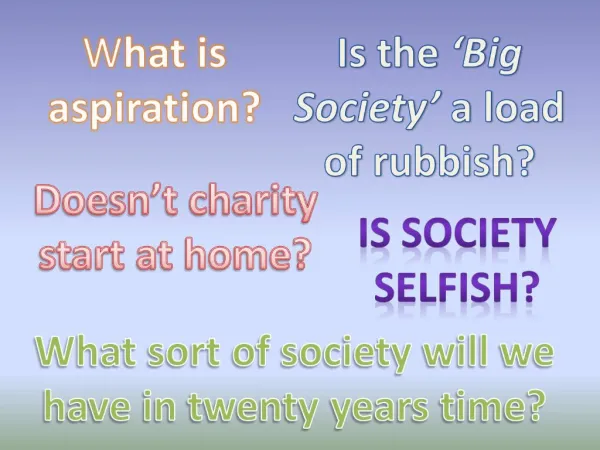 Is the Big Society a load of rubbish