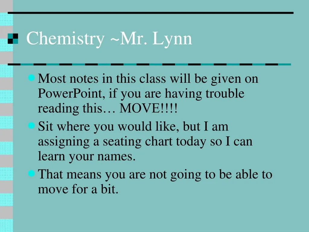 chemistry mr lynn