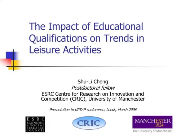 The Impact of Educational Qualifications on Trends in Leisure Activities