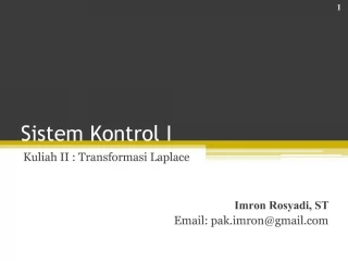 Sistem Kontrol I - slide 1
