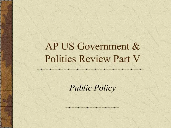 AP US Government Politics Review Part V