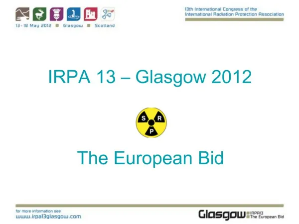 IRPA 13 Glasgow 2012
