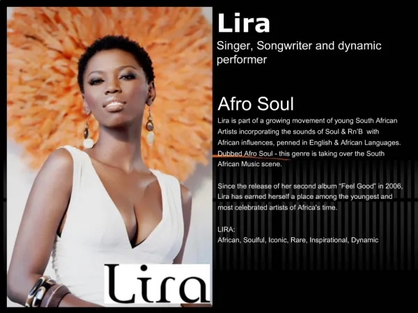 Lira Singer, Songwriter and dynamic performer
