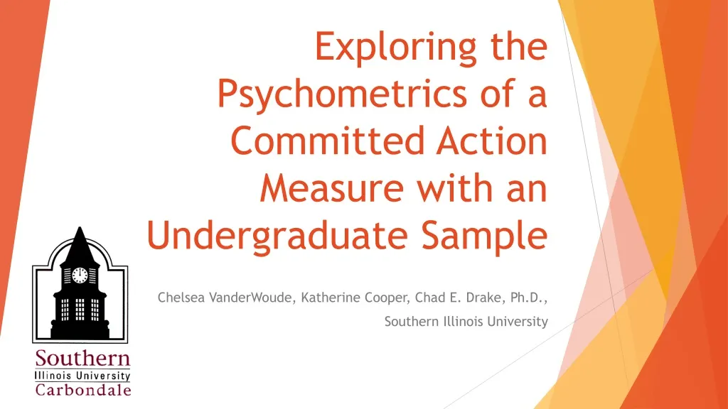 exploring the psychometrics of a committed action measure with an undergraduate sample