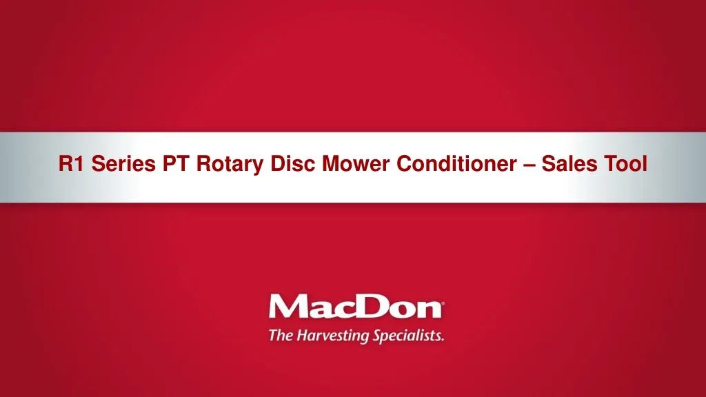 r1 series pt rotary disc mower conditioner sales tool