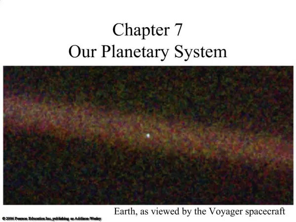 Chapter 7 Our Planetary System