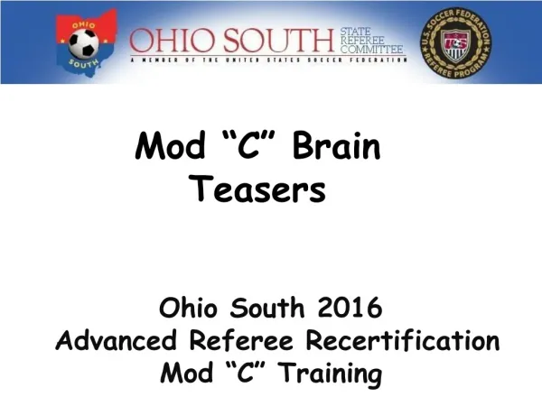 Mod “ C” Brain Teasers