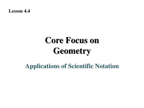 Core Focus on Geometry