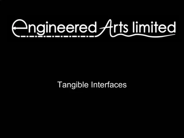 Tangible Interfaces