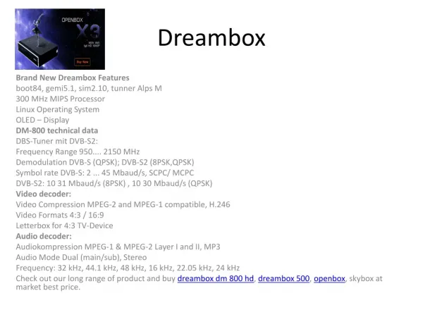 Dreambox HD TV Solution At Best price