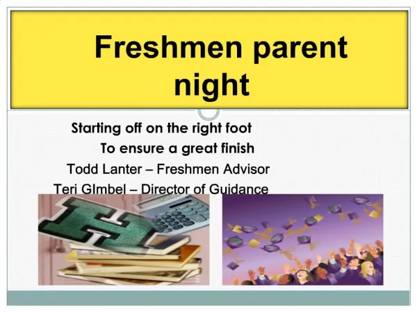 Freshmen parent night