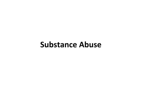 Substance Abuse