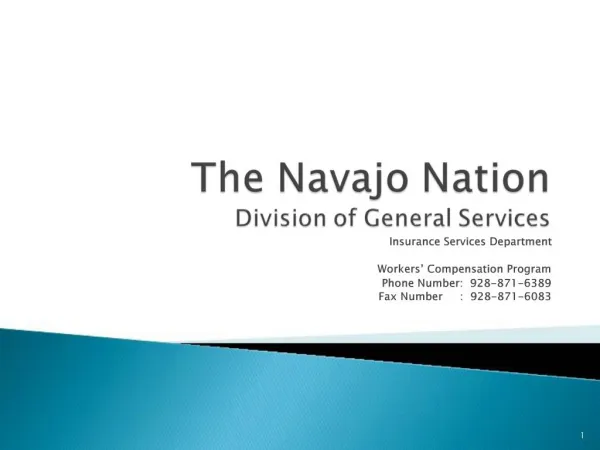 The Navajo Nation Division of General Services