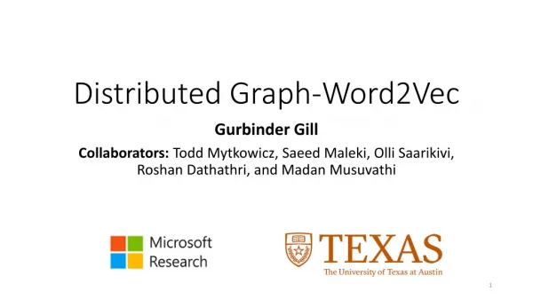 Distributed Graph-Word2Vec