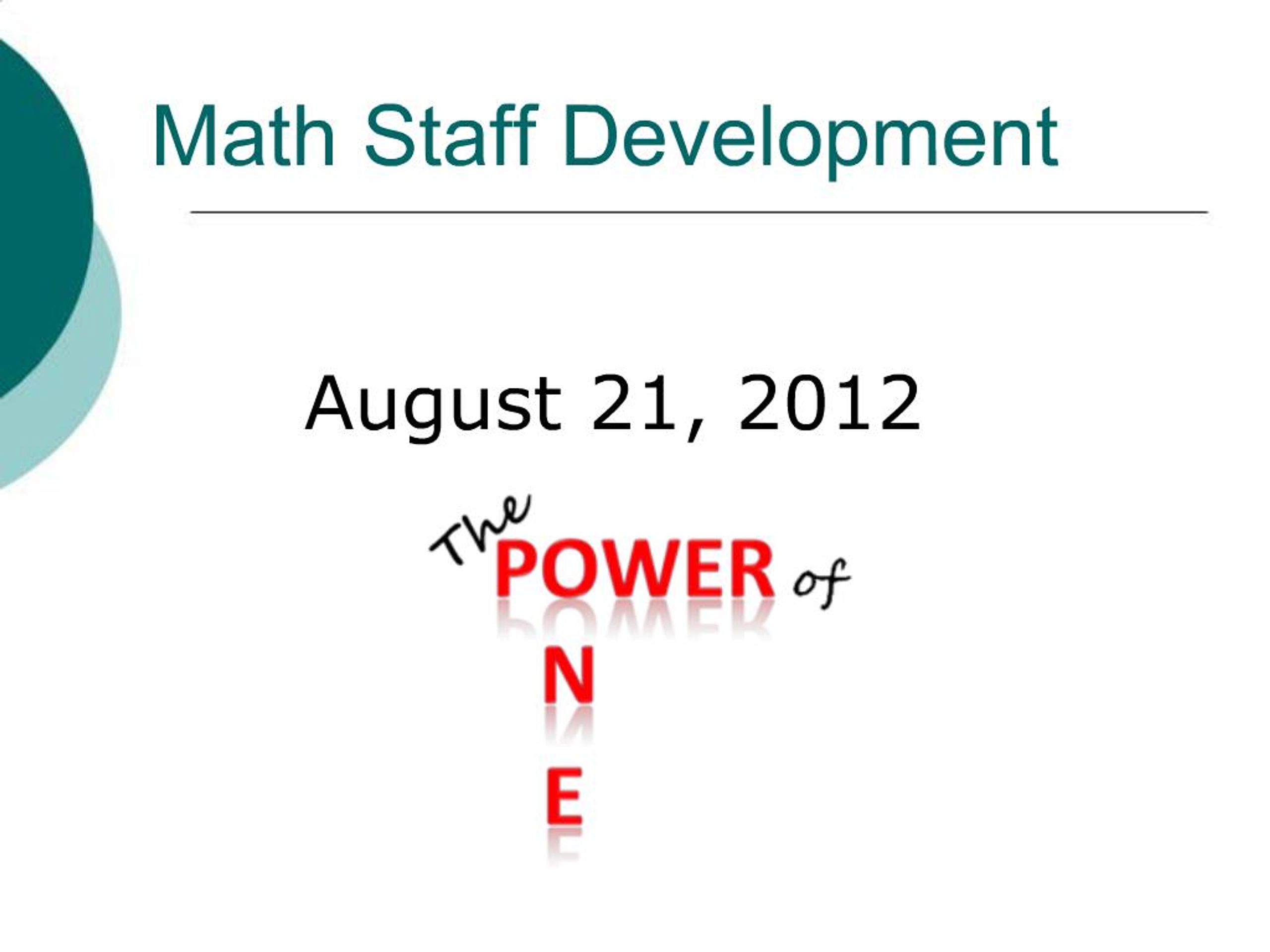 PPT - Math Staff Development PowerPoint Presentation, free download ...