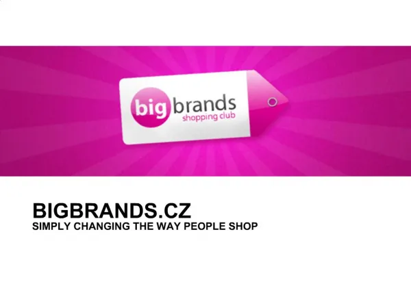 BIGBRANDS.CZ SIMPLY CHANGING THE WAY PEOPLE SHOP