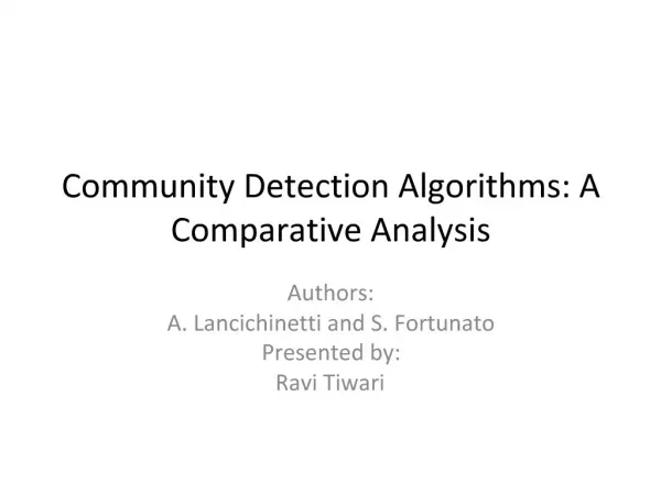 Community Detection Algorithms: A Comparative Analysis