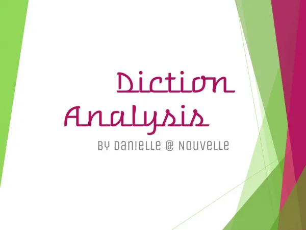 Diction Analysis