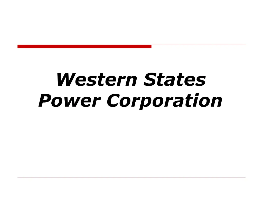 western states power corporation