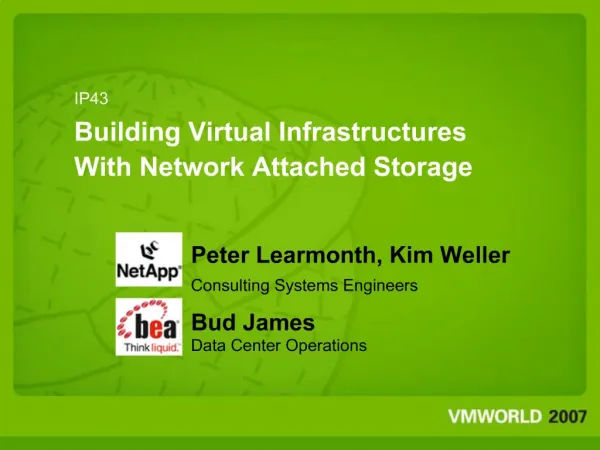 IP43 Building Virtual Infrastructures With Network Attached Storage