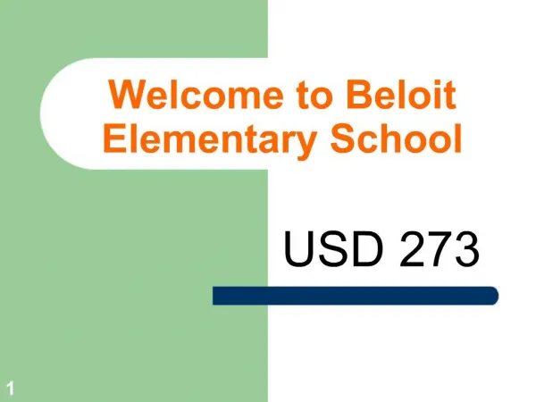 Welcome to Beloit Elementary School