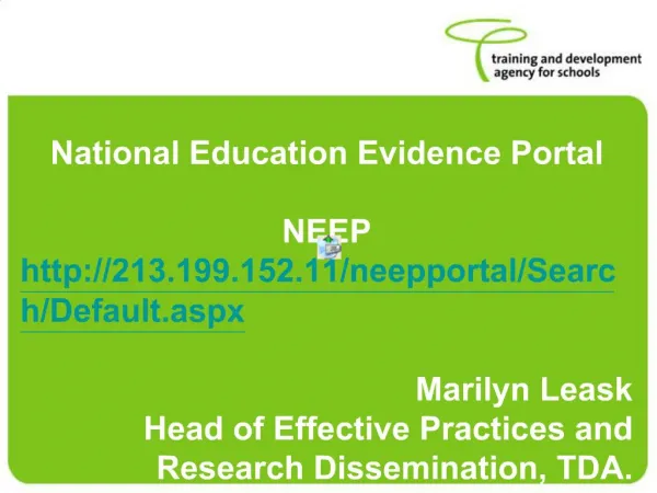 National Education Evidence Portal NEEP 213.199.152.11