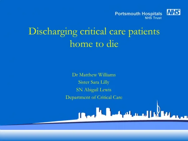 Discharging critical care patients home to die