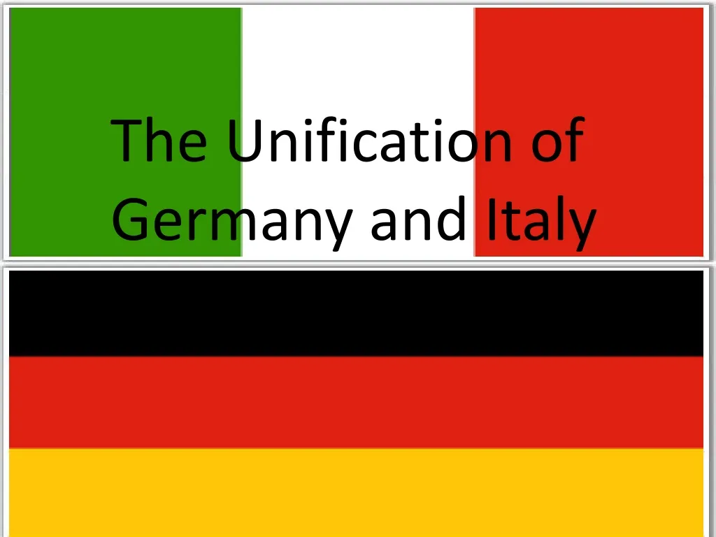 the unification of germany and italy