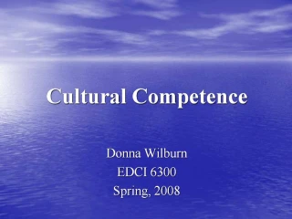 Cultural Competence - slide 1