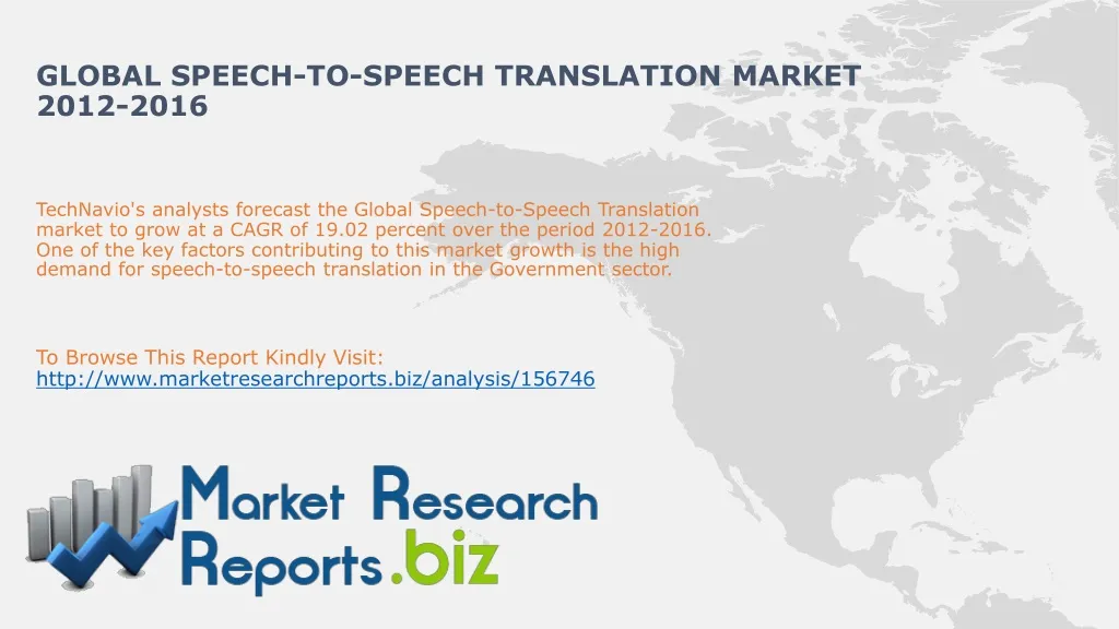 global speech to speech translation market 2012 2016