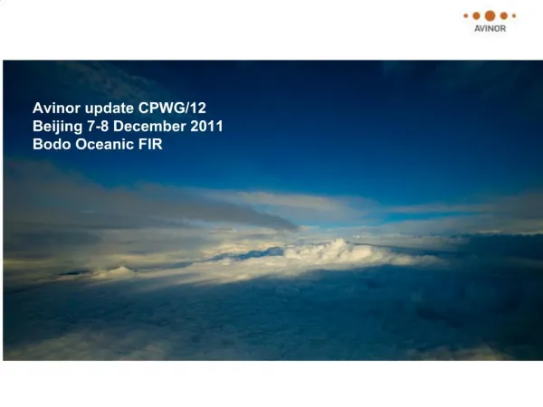 Avinor update CPWG