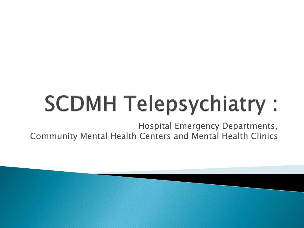 scdmh telepsychiatry