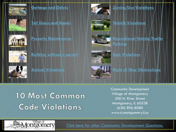 10 Most Common Code Violations