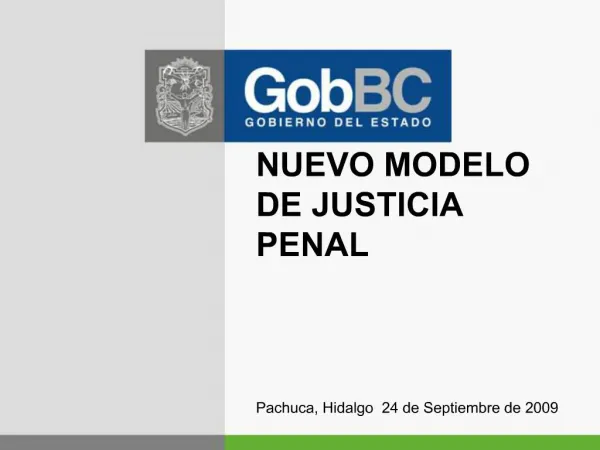 NUEVO MODELO DE JUSTICIA PENAL