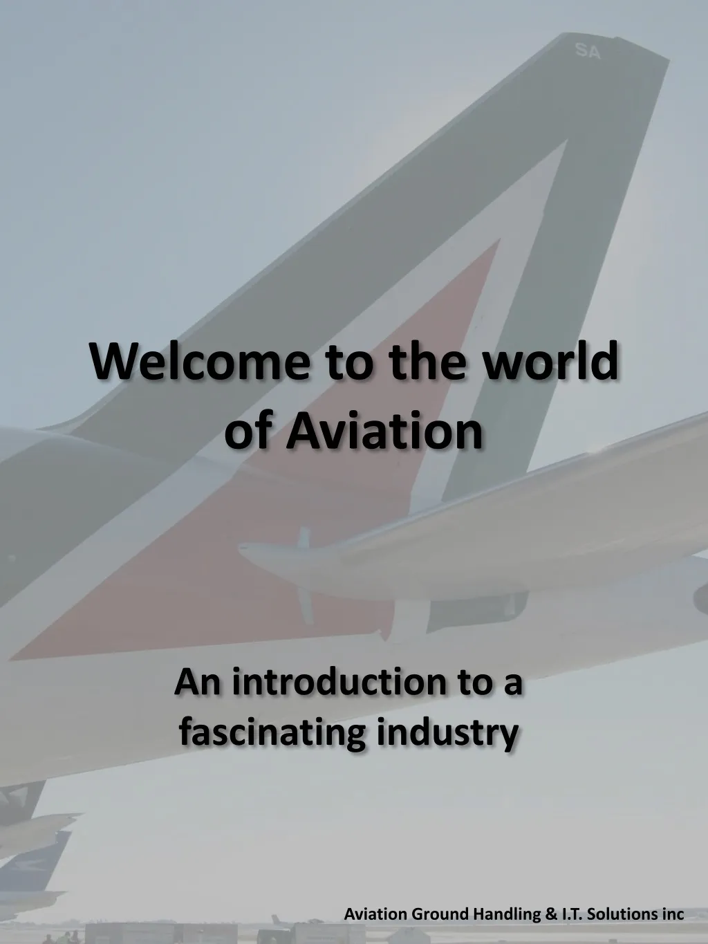 welcome to the world of aviation