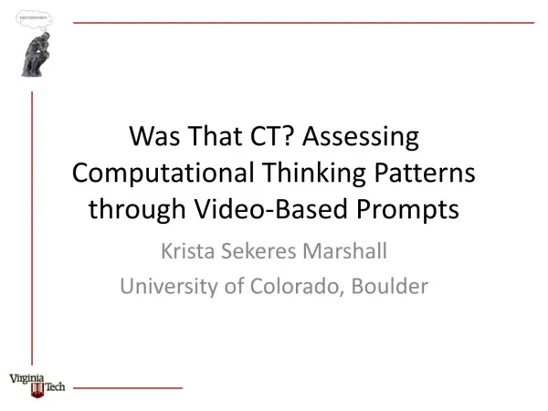 Was That CT? Assessing Computational Thinking Patterns through Video-Based Prompts