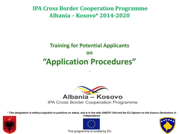 Training for Potential Applicants on “Application Procedures” .