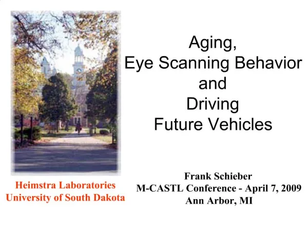Aging, Eye Scanning Behavior and Driving Future Vehicles