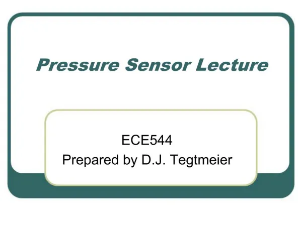 Pressure Sensor Lecture