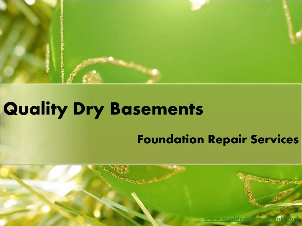quality dry basements