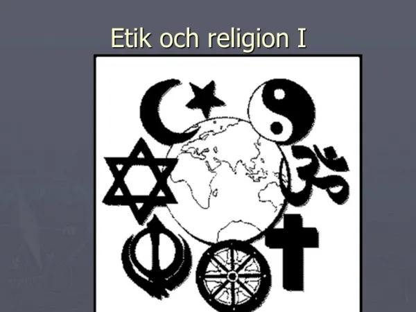 Etik och religion I
