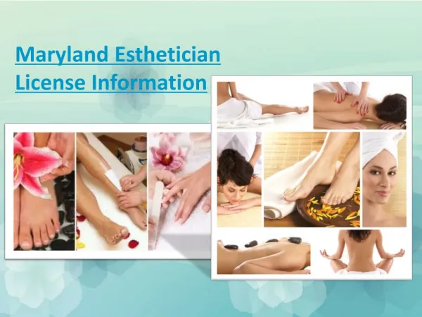 Maryland Esthetician License Information