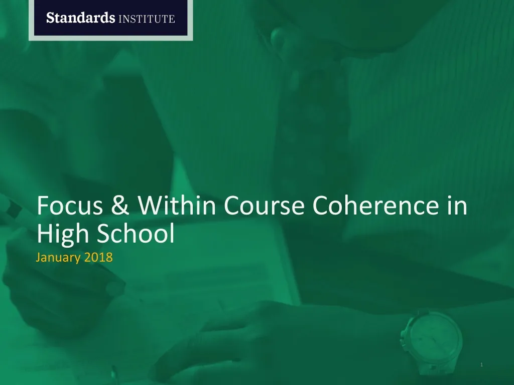 focus within course coherence in high school