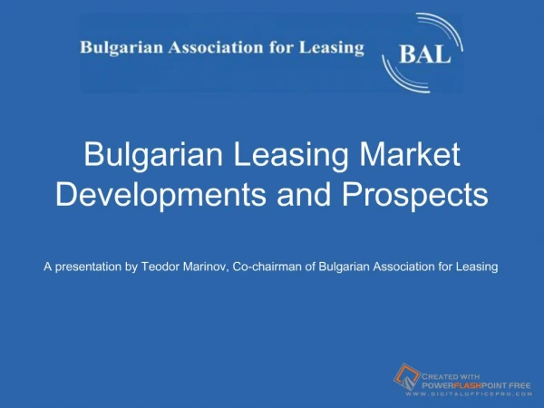 Bulgarian Leasing Market