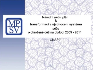 Transformace a sjednocen syst mu p ce o ohro en deti - slide 1
