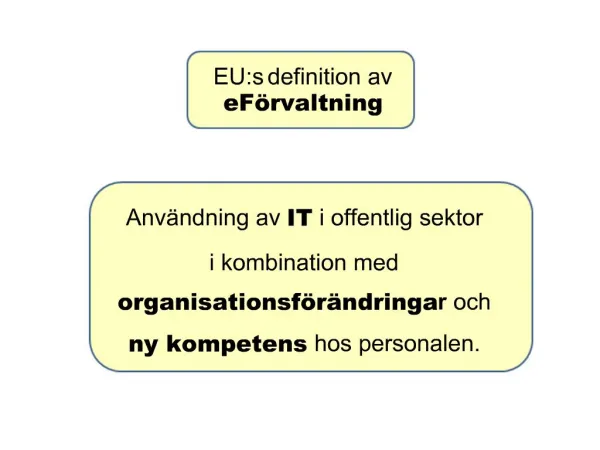 Framtidss kra eF rvaltningen Moderator: Olov stberg, Mittuniversitetet Olle Olsson Swedish Institute of Computer Scie
