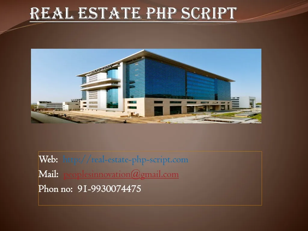 real estate php script