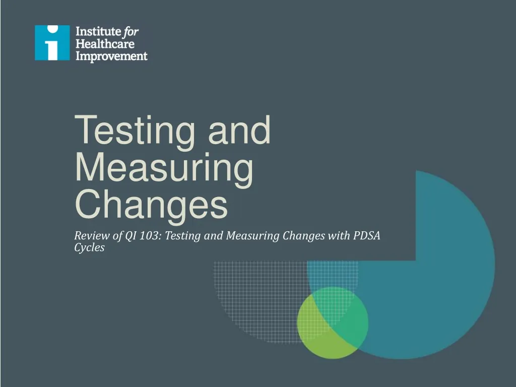 testing and measuring changes