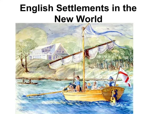 English Settlements in the New World