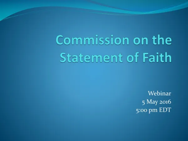Commission on the Statement of Faith